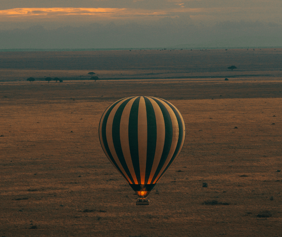 Safari en globo sobre el Serengeti
