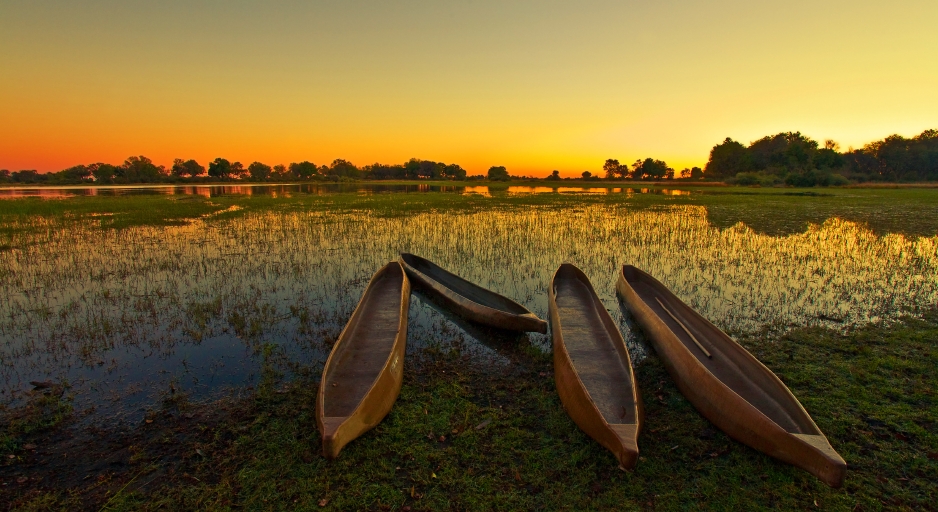Mokoros en el delta del okavango